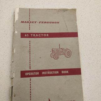massey ferguson 65 tractor operator instruction book