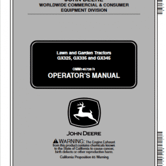 JohnDeere Operator Manual GX325GX335GX345